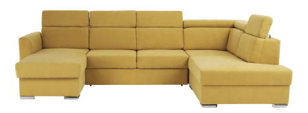 U-alakú sarokkanapé Maidstone (sárga) (J)