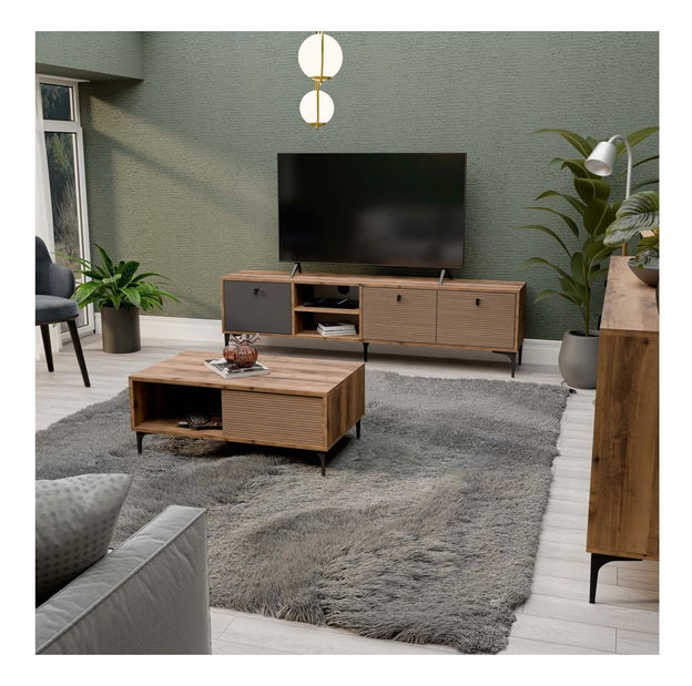 Set za dnevni boravak Settle 2 (orah + antracit)