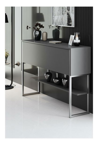 Konzolni stolić Luna 4 (srebrna + antracit)