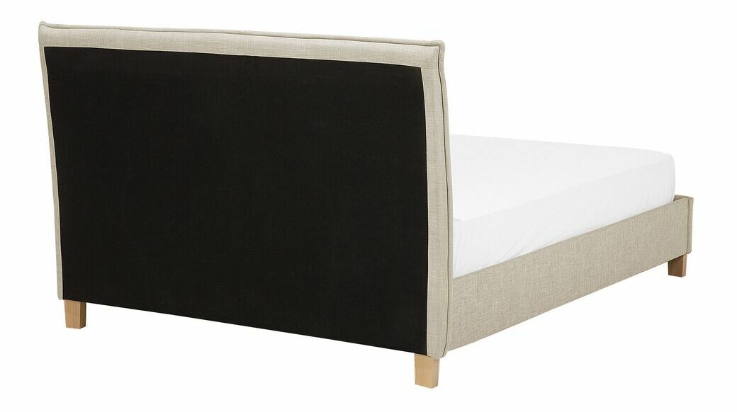 Pat matrimonial 140 cm SANCHEZ (cu somieră) (bej)