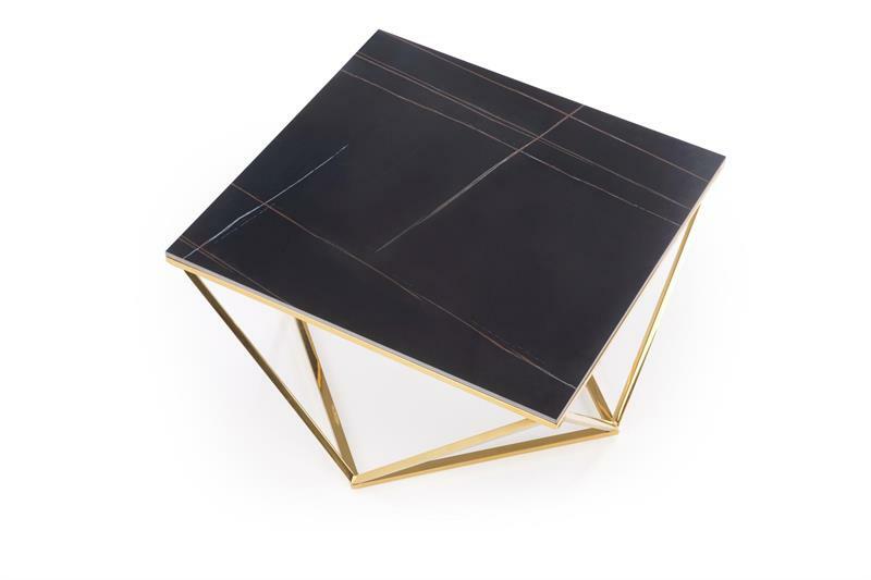 Stolić za kavu Feliciana (crni mramor + zlatna)