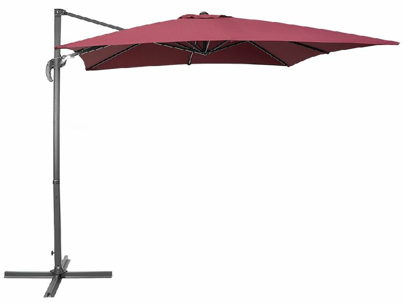 Umbrelă de grădină 250 cm MONCE (aluminiu) (roșu închis)