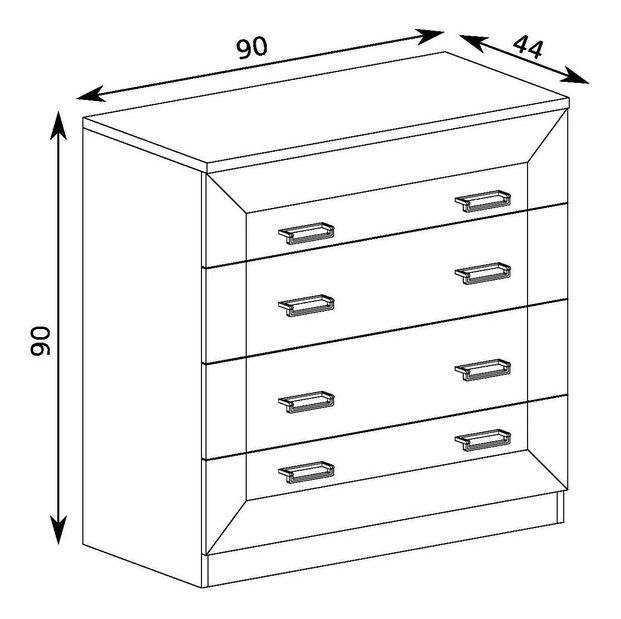 Komoda Titanus 01 (hrast lefkas)