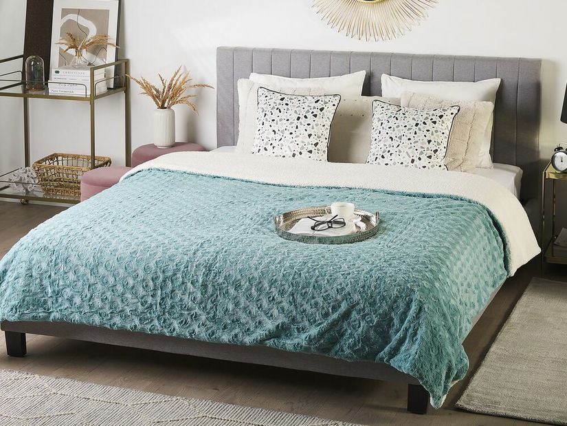 Cuvertură pat 200x220 cm KADEA (turcoaz)