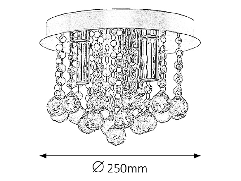 Stropné svietidlo Corinna 2615 (chrómová)