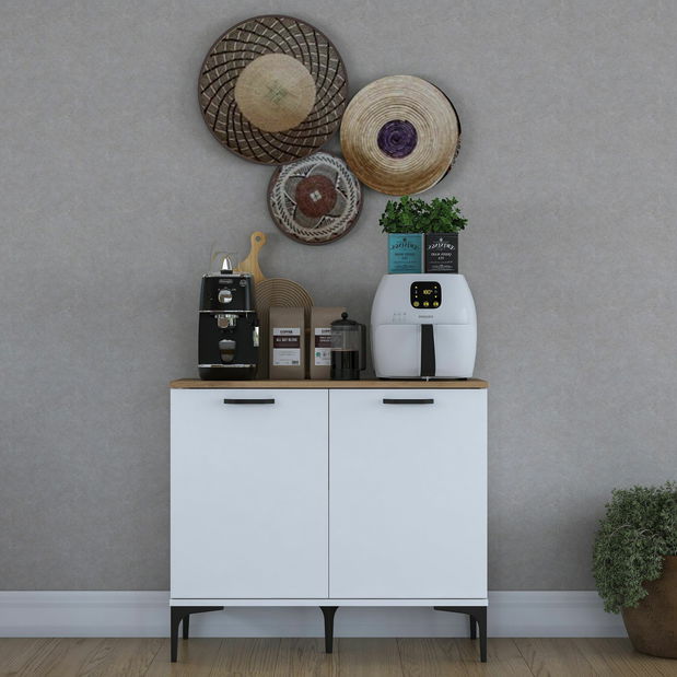 Komód Jette 90 (dió + fehér)