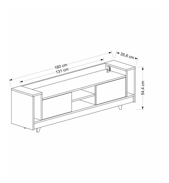 TV stolík/skrinka Popilo (dub + antracit) 