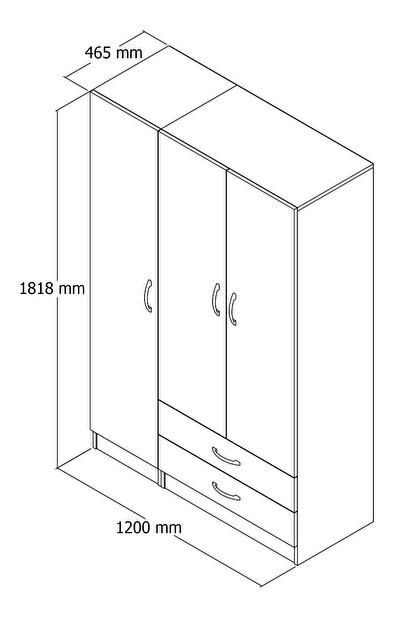 Dulap de haine Gerdo 501 (Alb) 