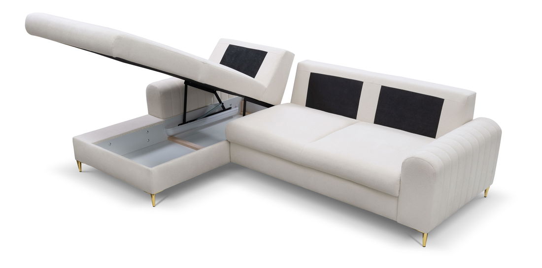 Kutna garnitura Monique (bijela) (L)