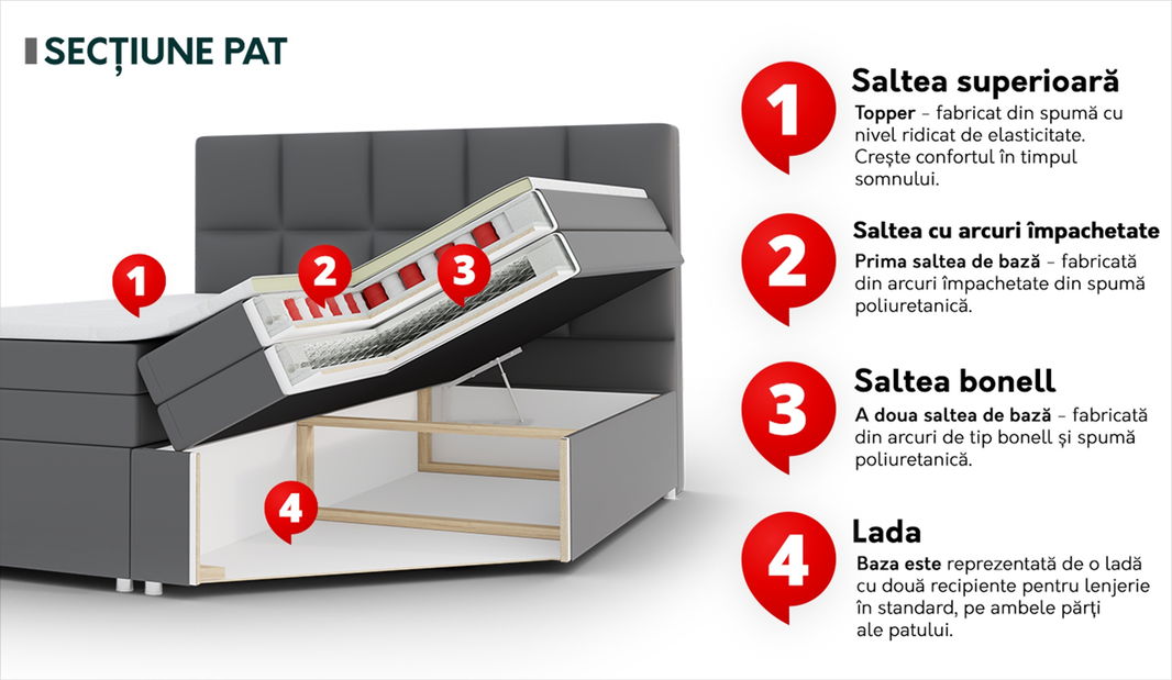 Pat matrimonial 200cm Busca (bordo)