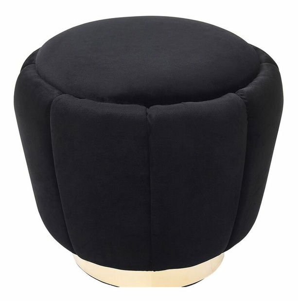 Taburet INGRE (stofă) (negru)