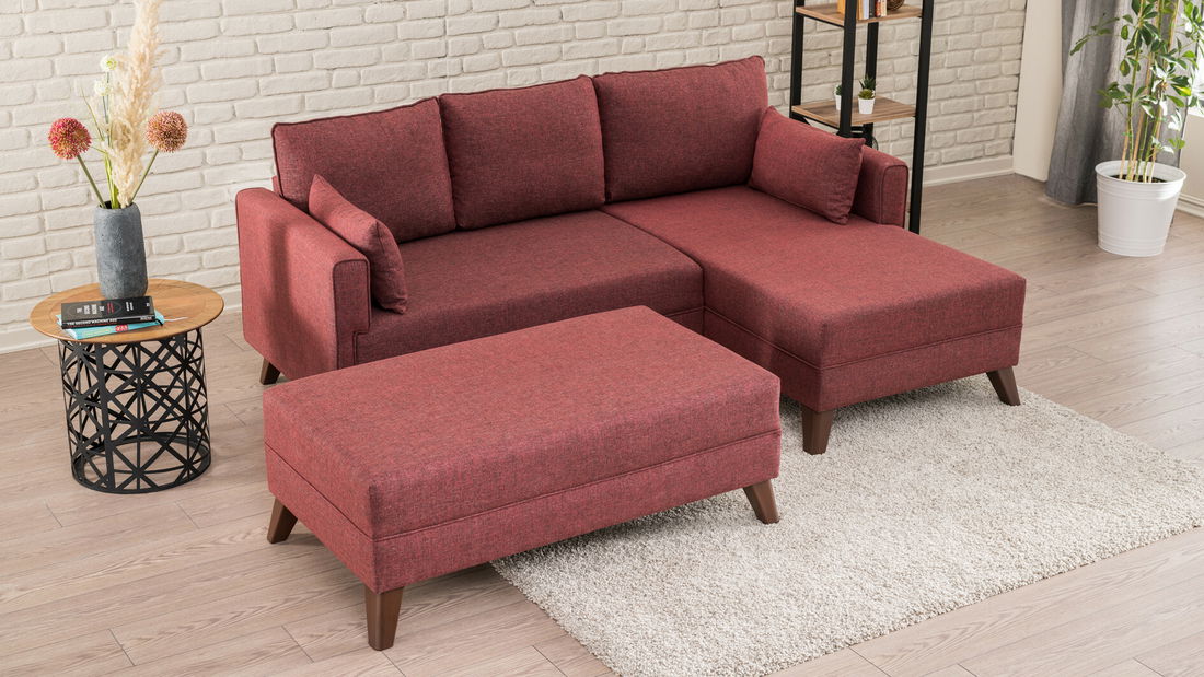 Sofa na razvlačenje Bellina 2 (bordo) (D)
