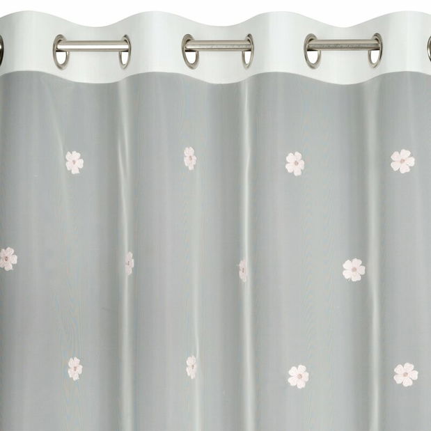 Perdea 140x250 cm Elssa (alb + roz)