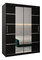 Šatníková skriňa 150 cm Verika 4 150 (čierna)