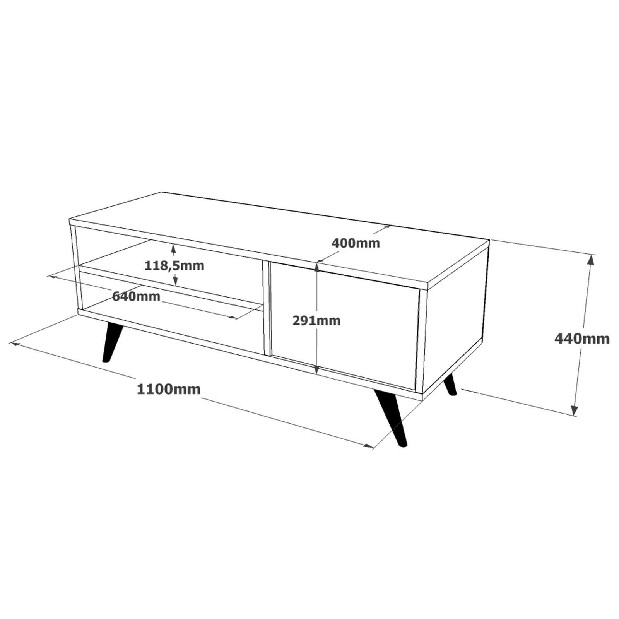 TV stolík/skrinka Cede LB