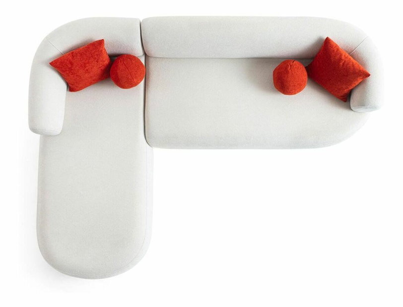 Rohová sedačka Rola (biela) (L)