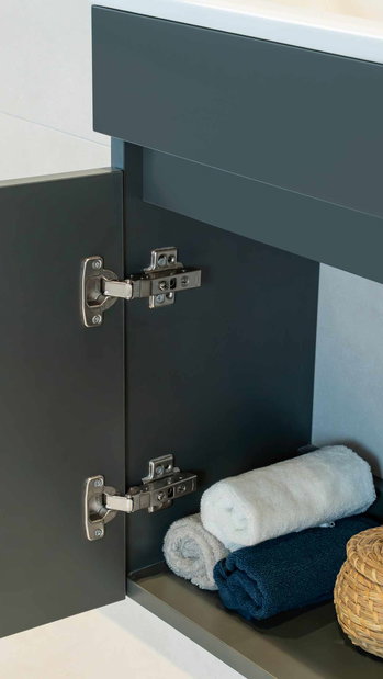 Kúpeľňová skrinka Fitti (antracit) (so zrkadlom)