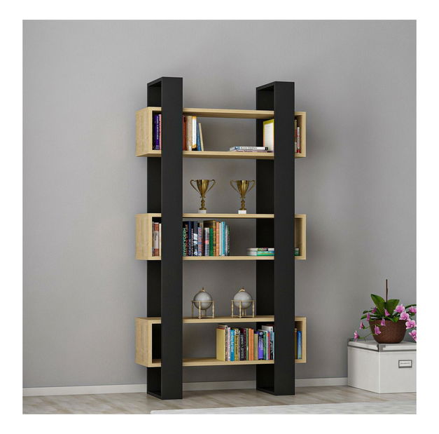 Regál Sonidi (dub + čierna) 