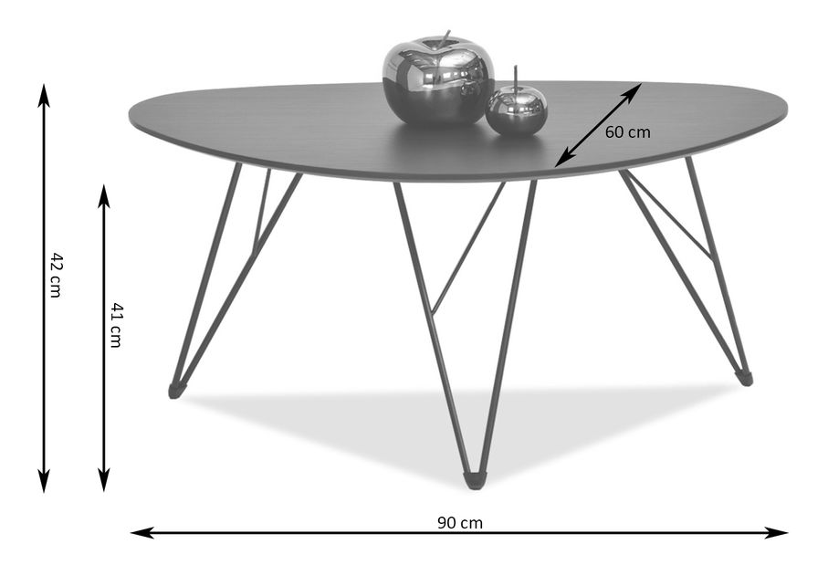 Stolić za kavu Rave Zest Xl (bijeli mramor + crna)