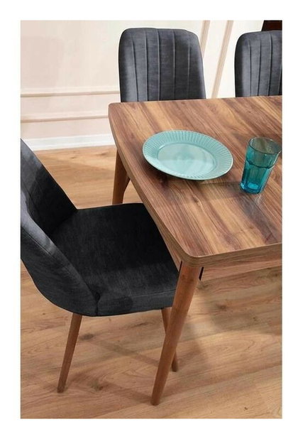 Set dining Lidya (antracit) (pentru 4 persoane) 1