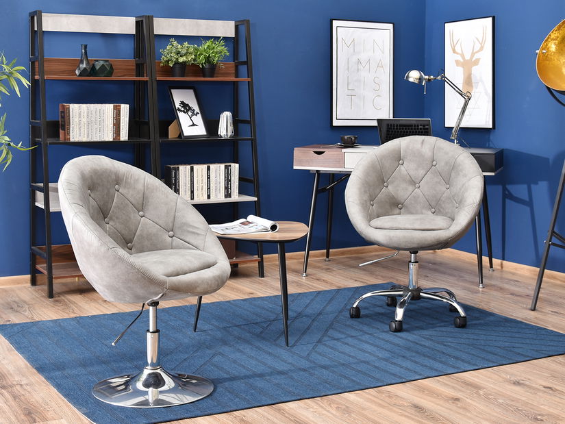 Kreslo Lush 4 (sivá + chrómová)