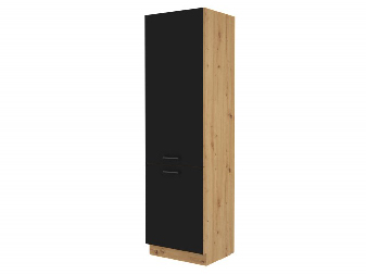 Dulap de bucătărie pentru alimente Morgan 60 WH 2DK F (stejar artisan + negru)