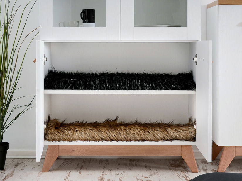 Obývacia stena Bajas 04 (biela + dub)