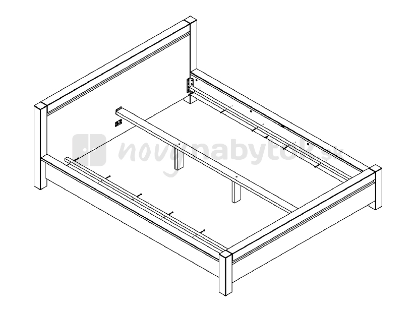 Manželská posteľ 160 cm BRW Agustyn LOZ/160