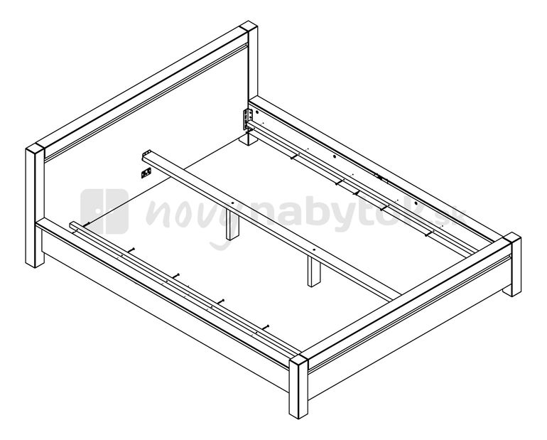 Manželská posteľ 160 cm BRW Agustyn LOZ/160