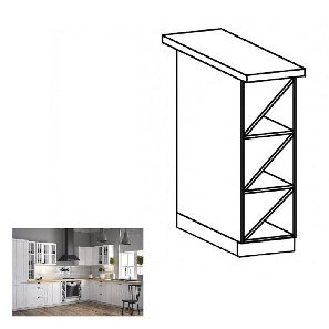 Raft inferior de bucatarie D20W Provence (alb)