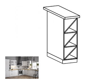 Dolný kuchynský regál D20W Provense (biela)