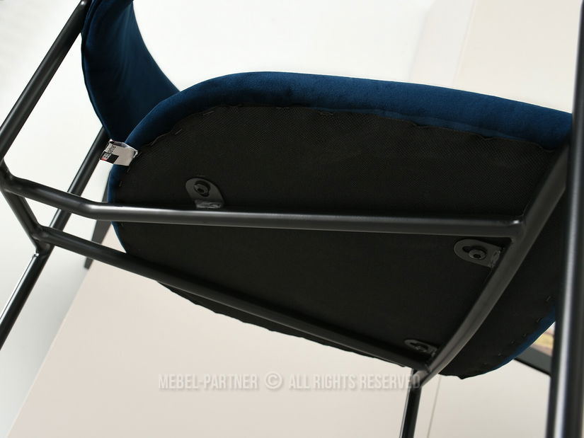 Stolička Viola (námorícka modrá + čierna)