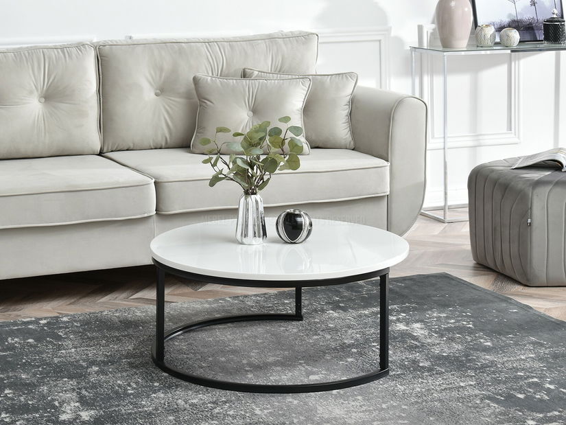 Dohányzóasztal Kolja Stolik Xl (fehér + fekete)