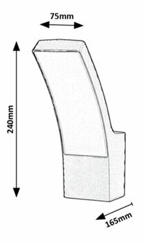 Vanjska LED zidna svjetiljka Palanga (bijela + antracit)
