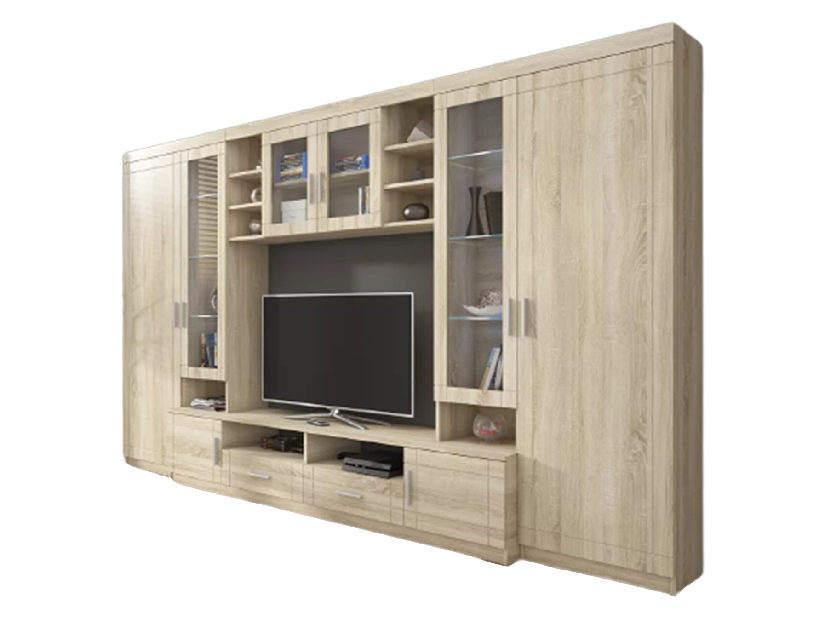 Mobilier living Porton (Stejar sonoma) (fără iluminat)