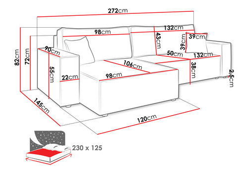 Rohová sedacia súprava Kasuna (tmavozelená)