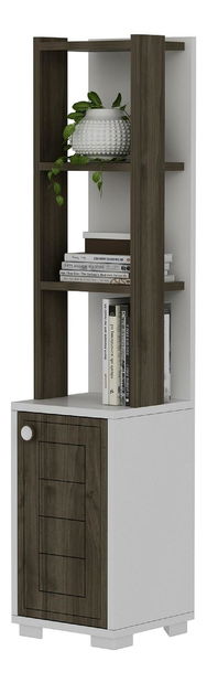 Regál Kovala (biela + orech) 