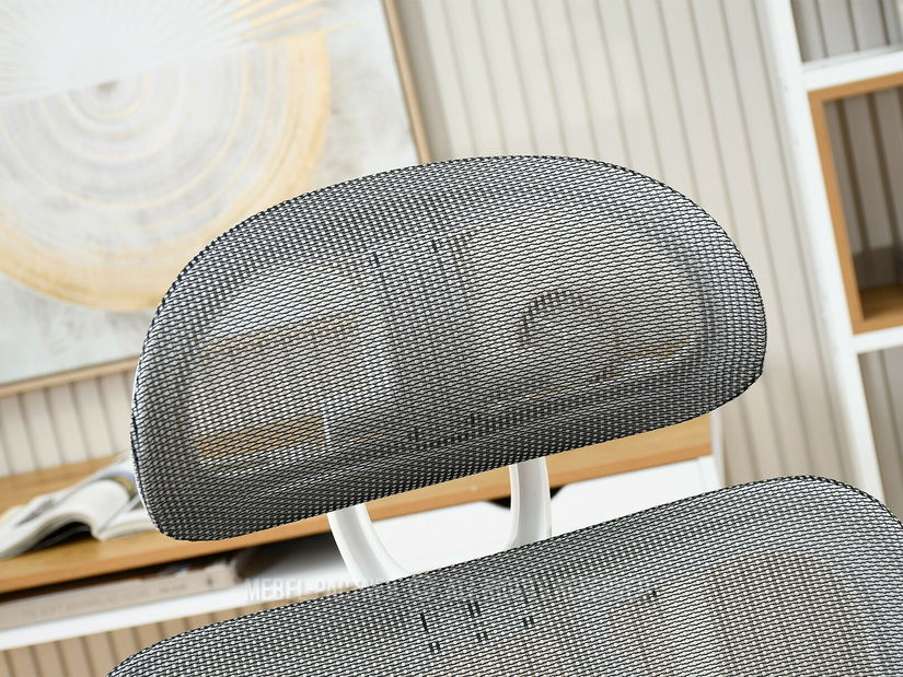 Fotoliu de birou Derenis (gri + alb)