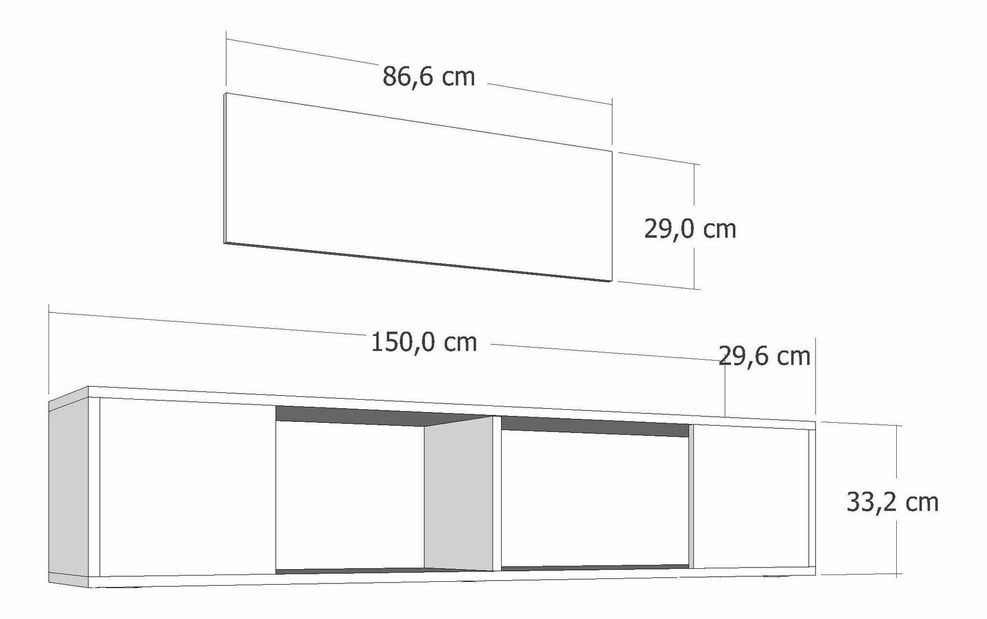 TV stolić/ormarić Kondor C (antracit)