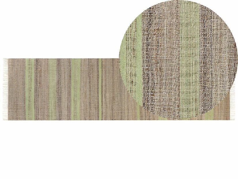 Covor 80 x 300 cm Tally (bej + verde)