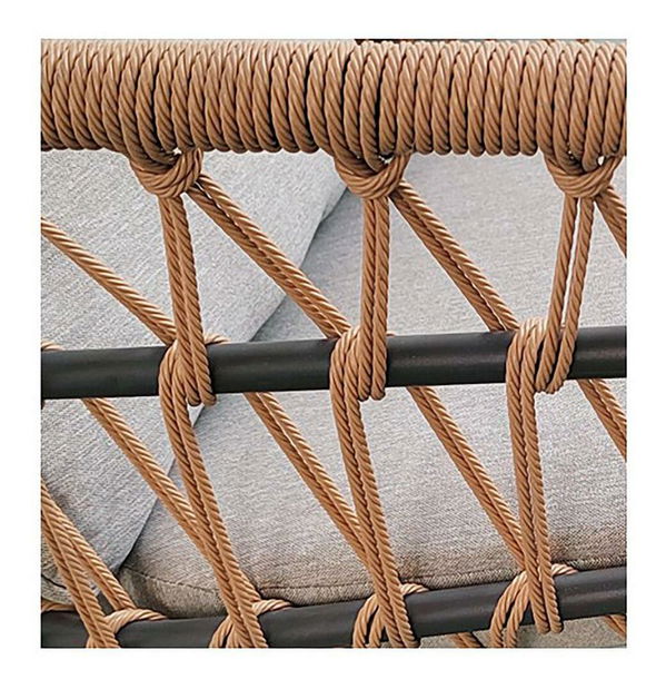 Set mobilier de grădină Artefactos (natural + gri deschis) (pentru 4 persoane)