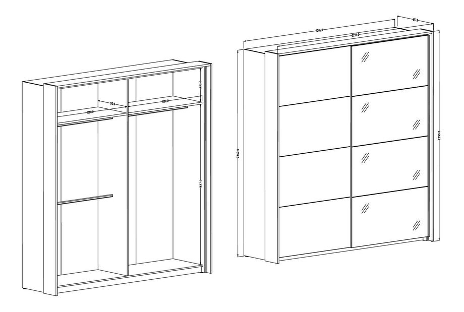 Iluminat 018 Alicia pentru dulapul tip ZB58 (4 bucăți.)