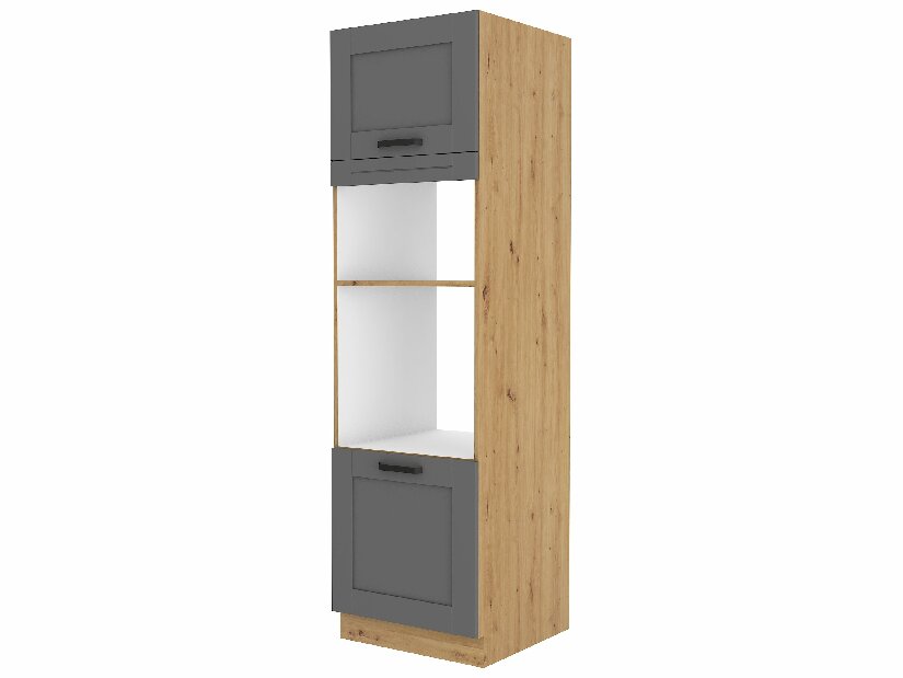 Dulap de bucătărie pentru alimente Lucid 60 DPM 210 2F (Stejar artisan + dustgrey)