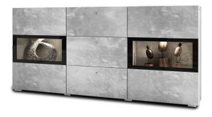 Vitrină Barly Typ 26 (negru + deschis beton)
