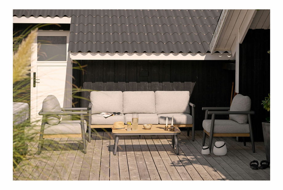 Vrtni set Cloveta 1 (sivo-bež)