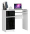 PC asztal Bhaskar (fehér + fényes fekete) (B)