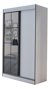 Ruhásszekrény 120 cm Oklahoma 2 (fehér + fekete)