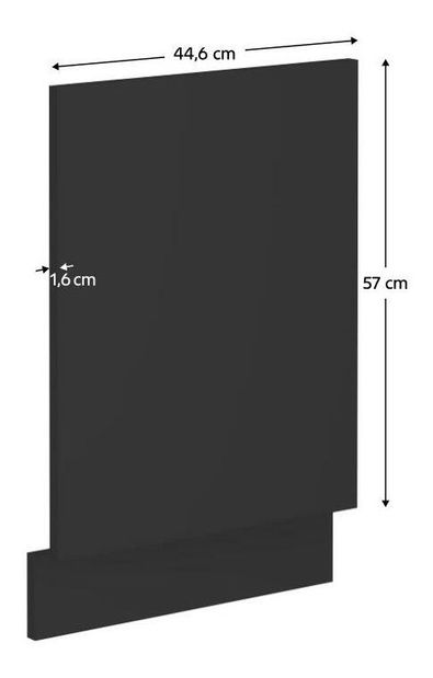 Vrata za ugradbenu perilicu posuđa Sobera ZM 570x446 (crna) 