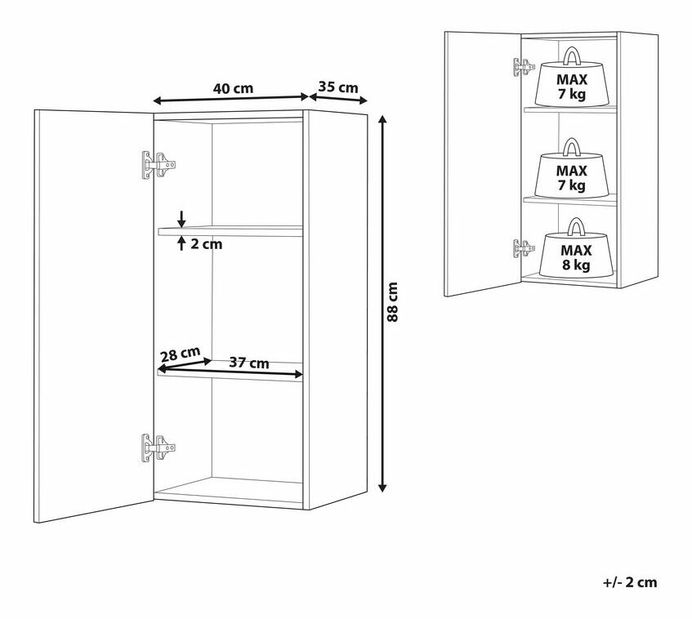 Skrinka do kúpelne Bilbo (biela)