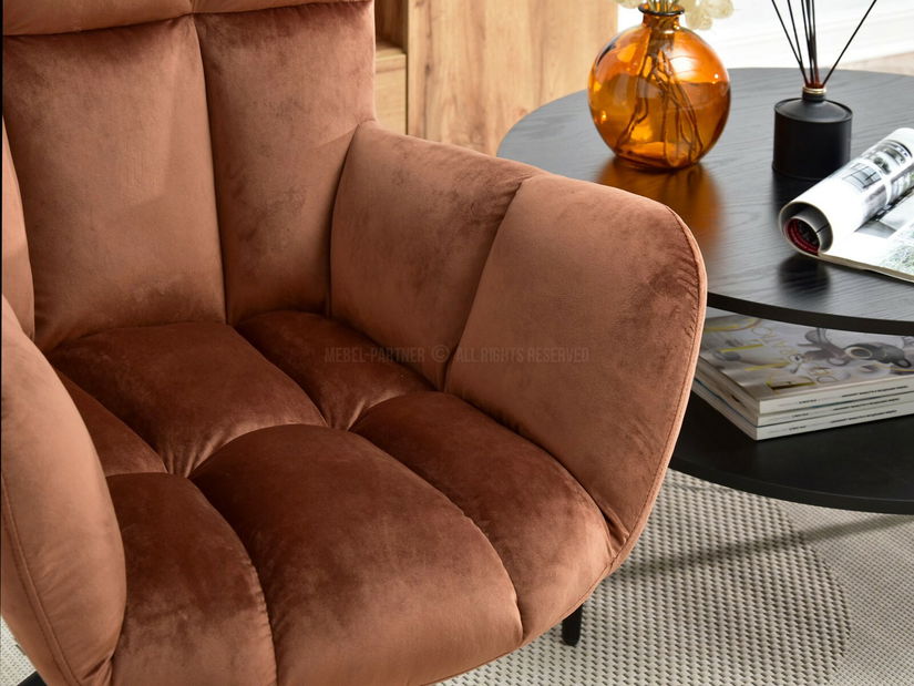 Kreslo Kikino X (medená + čierna)